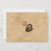  sport Ticket Birthday Invite - Baseball Kaart (Achterkant)