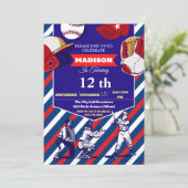 Sport Ticket Verjaardagsfeest Uitnodiging (Staand voorkant)