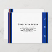 Sport toont de Baseball Bar Mitzvah Reception Card Informatiekaartje (Voorkant / Achterkant)