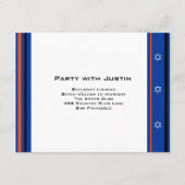 Sport toont de Baseball Bar Mitzvah Reception Card Informatiekaartje (Voorkant)