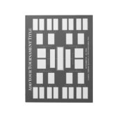 Sport Tournament Bracket - 16 teams - grijs Notitieblok (Linkerzijde)