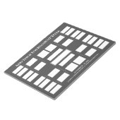 Sport Tournament Bracket - 16 teams - grijs Notitieblok (Schuin)
