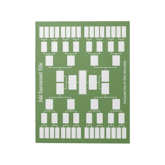 Sport Tournament Bracket - 32 teams Notitieblok (Linkerzijde)