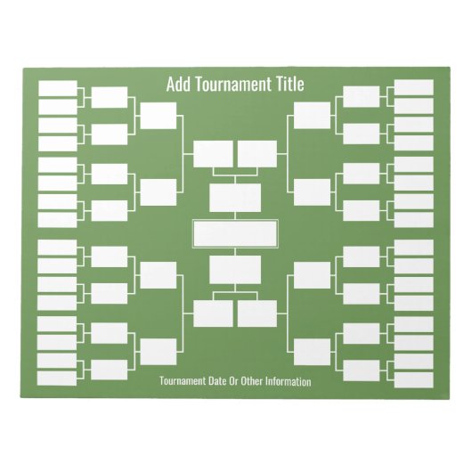 Sport Tournament Bracket - 32 teams Notitieblok (Voorkant)