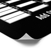 Sport Tournament Bracket black Poster (Hoek)