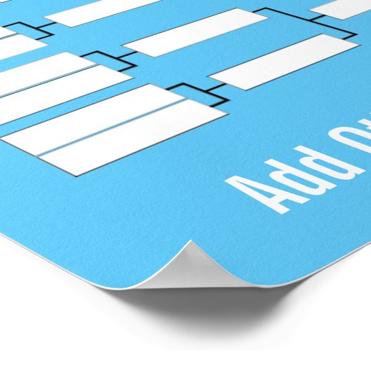 Sport Tournament Bracket - Blue 32 teams Poster (Hoek)