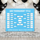 Sport Tournament Bracket - Blue 32 teams Poster