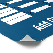 Sport Tournament Bracket blue Poster (Hoek)