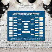 Sport Tournament Bracket blue Poster