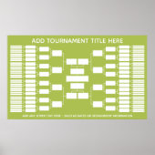 Sport Tournament Bracket for 64 Teams Poster (Voorkant)