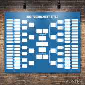 Sport Tournament Bracket for 64 Teams Poster