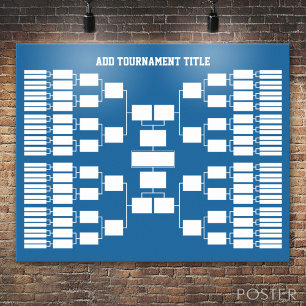 Sport Tournament Bracket for 64 Teams Poster