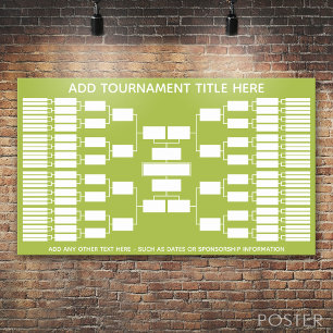 Sport Tournament Bracket for 64 Teams Poster