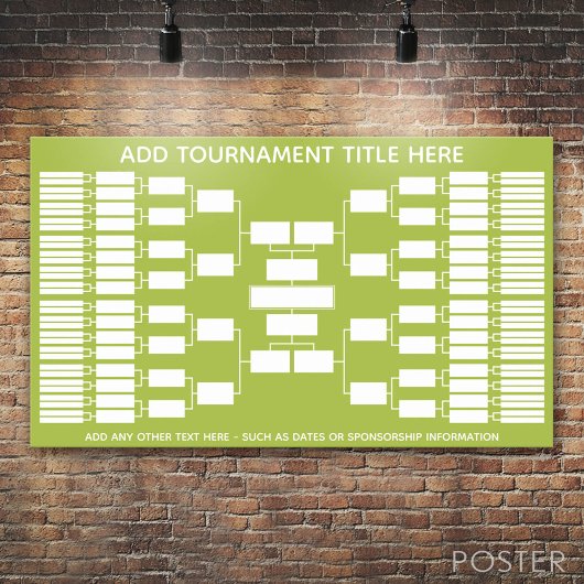 Sport Tournament Bracket for 64 Teams Poster