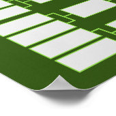 Sport Tournament Bracket - Groene 32 teams Poster (Hoek)