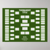 Sport Tournament Bracket - Groene 32 teams Poster (Voorkant)