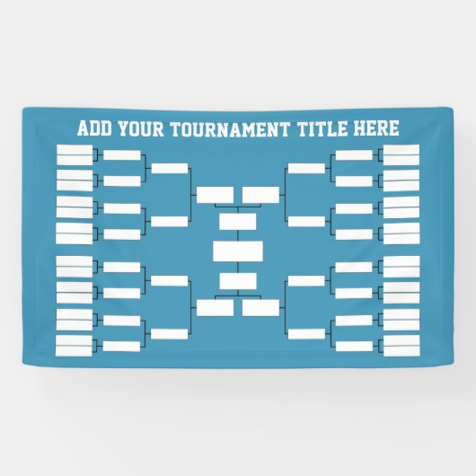 Sport Tournament Bracket - kan achterkleur wijzige Spandoek (Horizontaal)