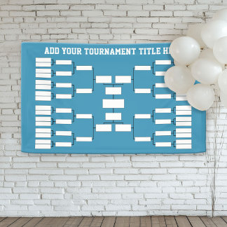 Sport Tournament Bracket - kan achterkleur wijzige Spandoek