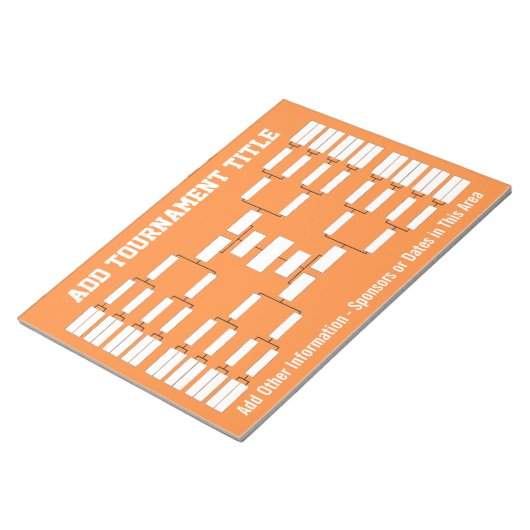 Sport Tournament Bracket Notitieblok (Schuin)