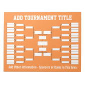 Sport Tournament Bracket Notitieblok (Voorkant)