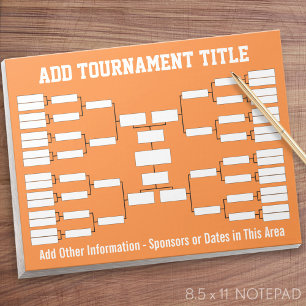 Sport Tournament Bracket Notitieblok