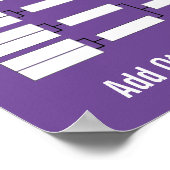 Sport Tournament Bracket - Paarse 32 teams Poster (Hoek)