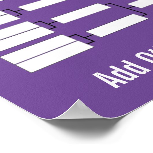 Sport Tournament Bracket - Paarse 32 teams Poster (Hoek)