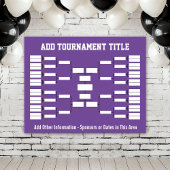 Sport Tournament Bracket - Paarse 32 teams Poster