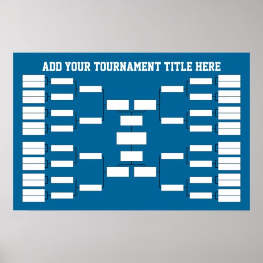Sport Tournament Bracket Poster (Voorkant)