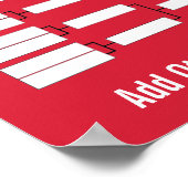 Sport Tournament Bracket - Red 32 teams Poster (Hoek)