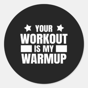Sport Training Quote voor Gym en Bodybuilding werk Ronde Sticker