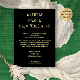 Sport Trivia Thema Goud Zwart Kerstfeest Kaart