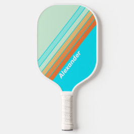 Sport Tropic Splash Gestreepte met naam Pickleball Paddle