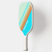 Sport Tropic Splash Gestreepte met naam Pickleball Paddle (Links)