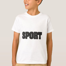 Sport Typography Design in Dimpled Rubber Texture T-shirt
