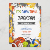 Sport uitnodiging (Voorkant / Achterkant)