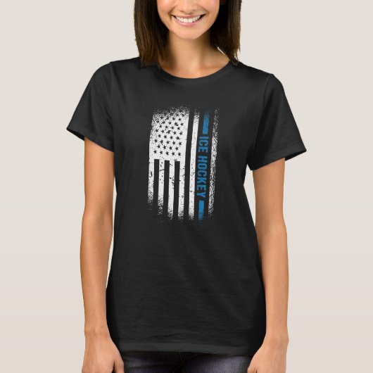 Sport Us Flag Ice Hockey Premium_5 T-shirt (Voorkant)