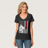 Sport Us Flag Softball T-shirt (Voorkant volledig)