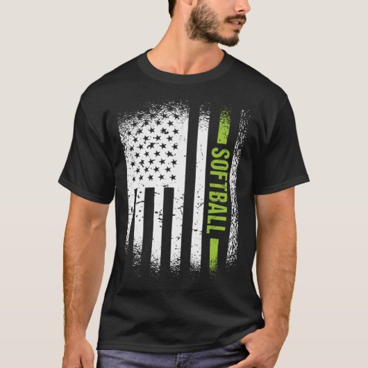 Sport US Flag Softball T-shirt (Voorkant)