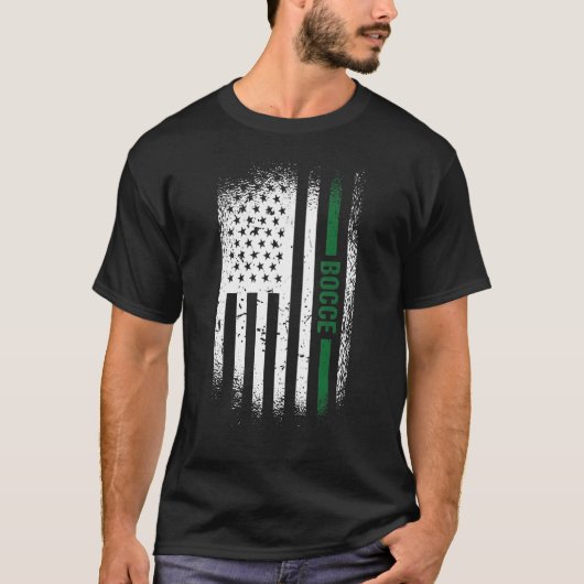 Sport Us Vlag Bocce T-shirt (Voorkant)