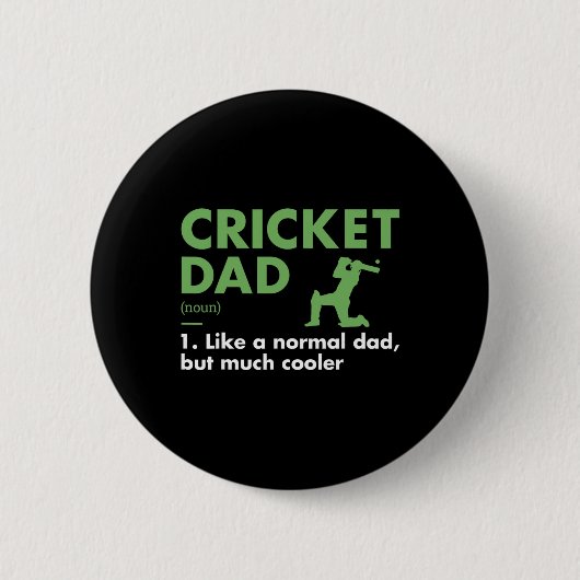 Sport Vader Definitie Cricket Ronde Button 5,7 Cm (Voorkant)