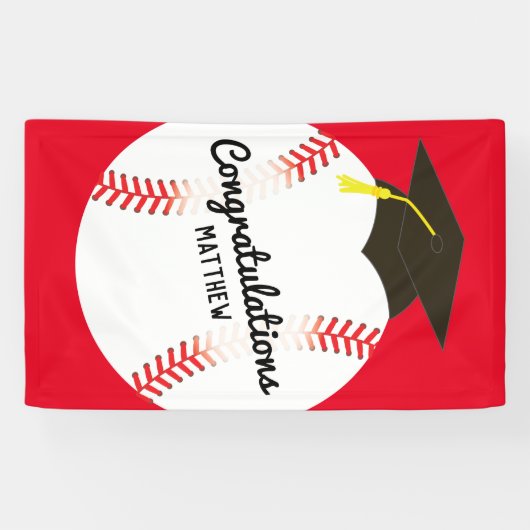 Sport van de Baseball GraduPartij Spandoek (Horizontaal)