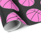 Sport van Girls Pink Basketball Player Cadeaupapier (Rol Hoek)