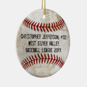  sport van Kinder honkbaljongens Keramisch Ornament (Rechts)