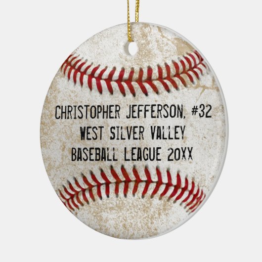  sport van Kinder honkbaljongens Keramisch Ornament (Links)