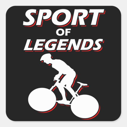 Sport van Legends Fietsfiets Vierkante Sticker (Voorkant)