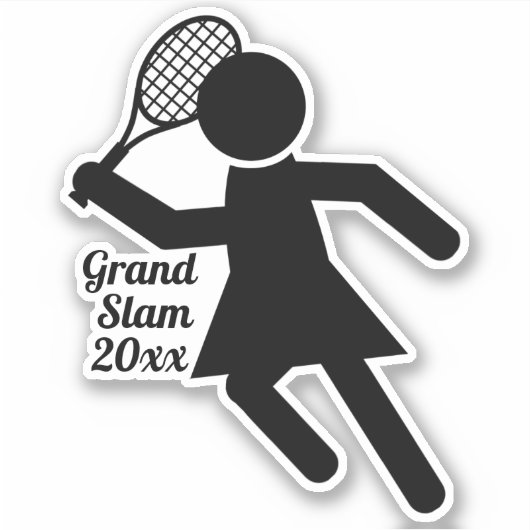 Sport van Tennis Player voor vrouwen Sticker (Voorkant)