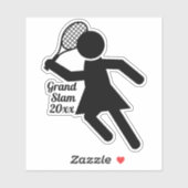 Sport van Tennis Player voor vrouwen Sticker (Vel)