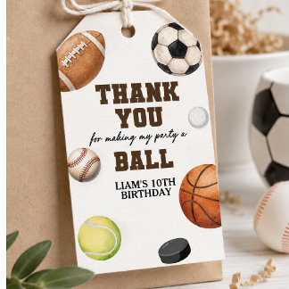 Sport Verjaardag | Alle Sporten Bal Verjaardagsfee Cadeaulabel