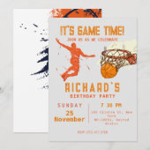 Sport Verjaardag Thema Basketbal Party Kaart (Voorkant / Achterkant)